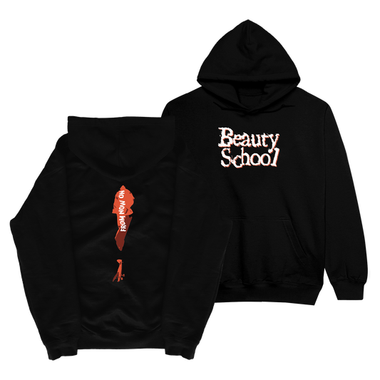 Beauty School Plane Hoodie black hooded sweatshirt for a stylish beauty school look