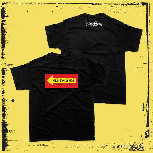 Black records t-shirt featuring DRIVE THRU RECORDS logo for music fans