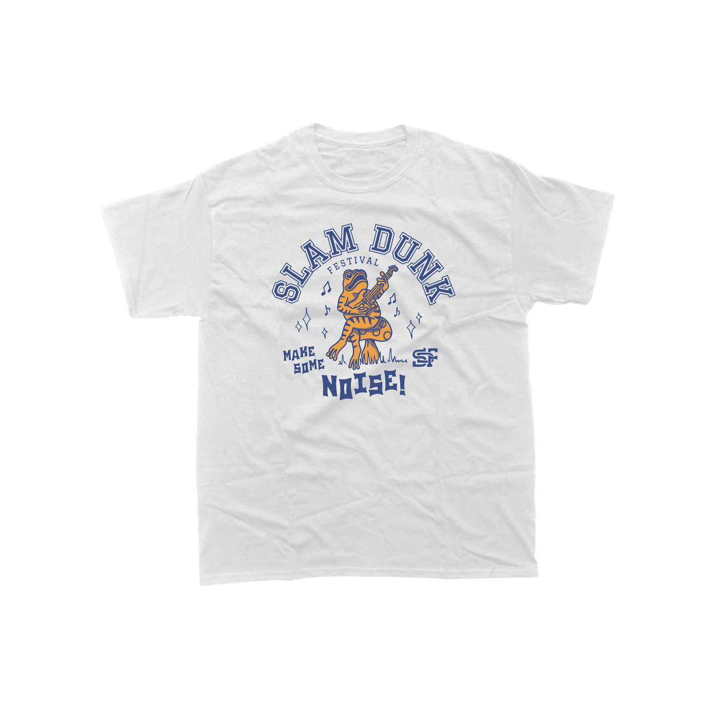 White MAKE SOME NOISE KIDS T-SHIRT featuring a fun cartoon graphic for kids