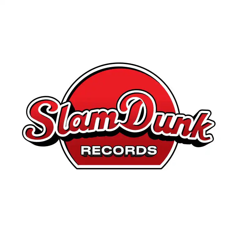 A red and black ’Slam Dunk Records’ logo.