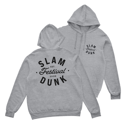 Gray hooded sweatshirt from SINCE 06 HOODIE collection displayed on mannequin