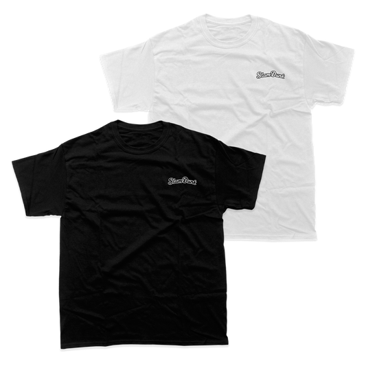Two short-sleeved SLAM DUNK logo t-shirts in soft combed cotton with printed design