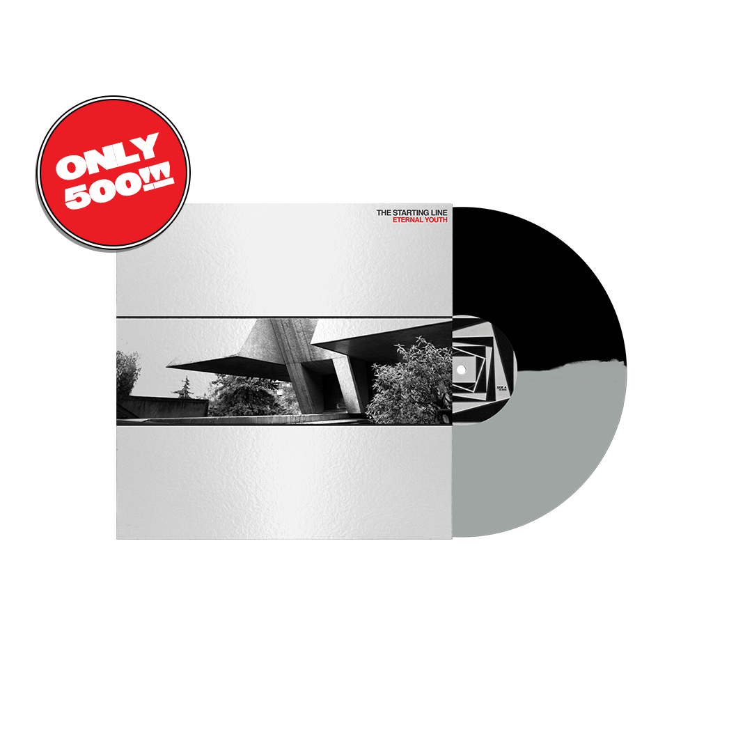 Limited edition vinyl album The Starting Line Eternal Youth with black and white architecture cover