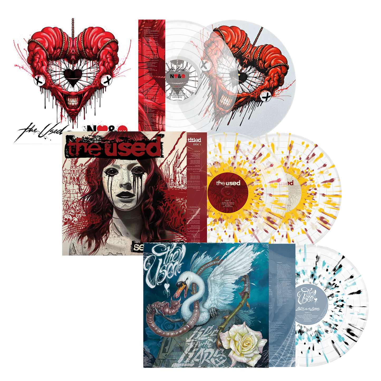 The Used 25 Years Vinyl Bundle with Slam Dunk UK/EU Exclusive Glass Clear Records