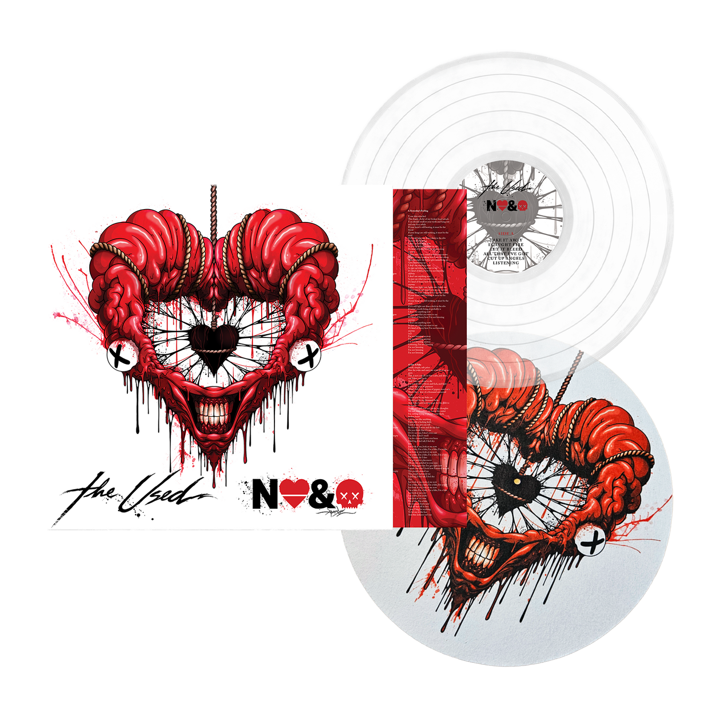 The Used album cover and glass clear vinyl for In Love and Death, a slam dunk collectible
