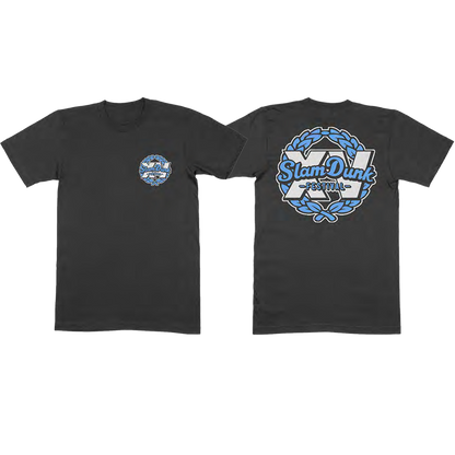 Black t-shirt featuring blue and white Slam Dunk logo for 15th Anniversary Event