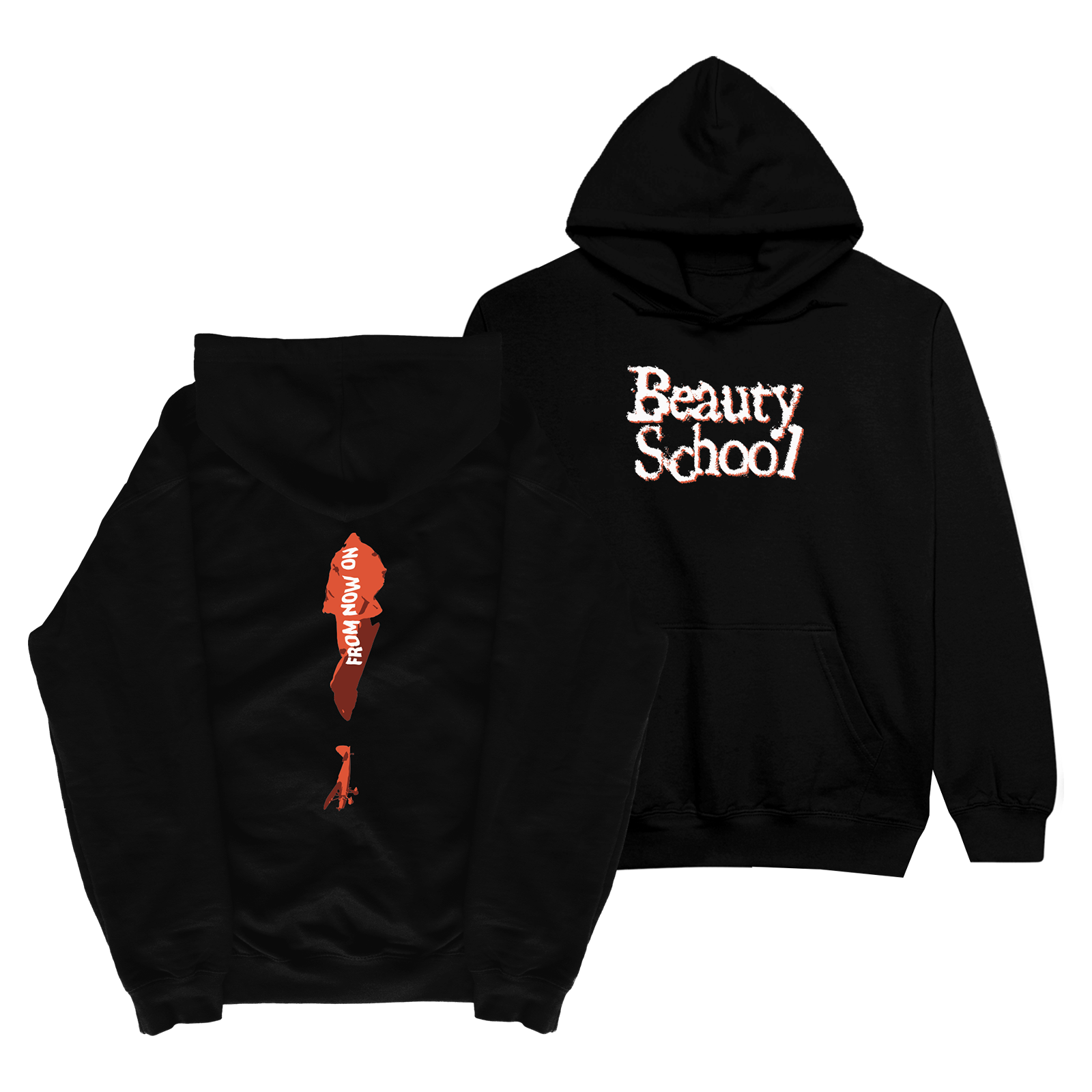 Beauty School Plane Hoodie black hooded sweatshirt for a stylish beauty school look