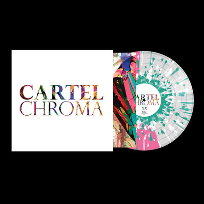 Cartel Chroma 20 year anniversary slam dunk vinyl with teal pink splatter