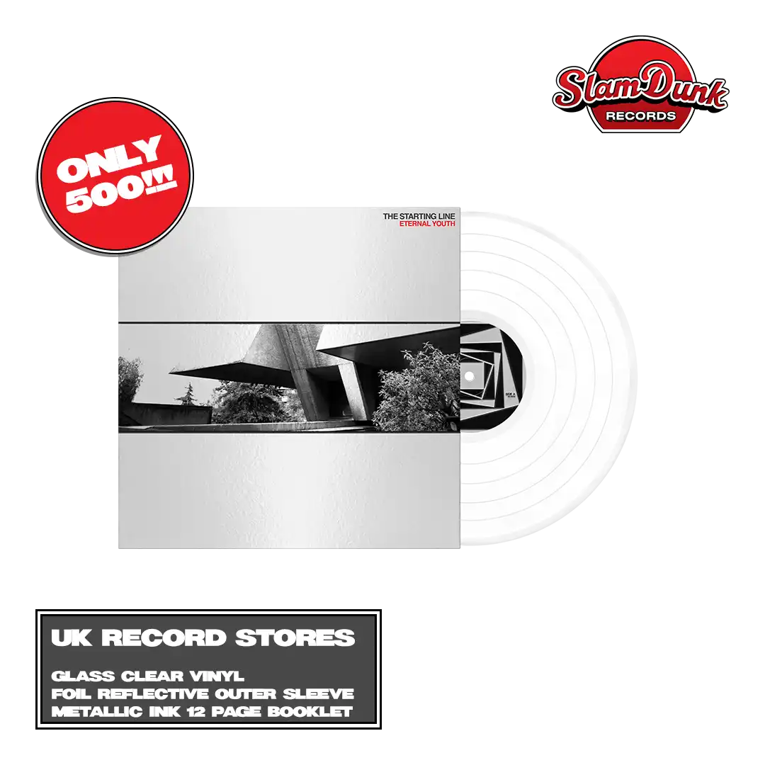 Limited edition white vinyl record with a reflective sleeve and a 12-page metallic ink booklet.